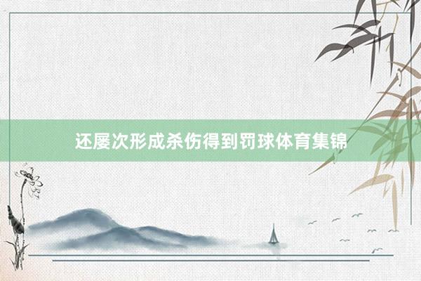 还屡次形成杀伤得到罚球体育集锦