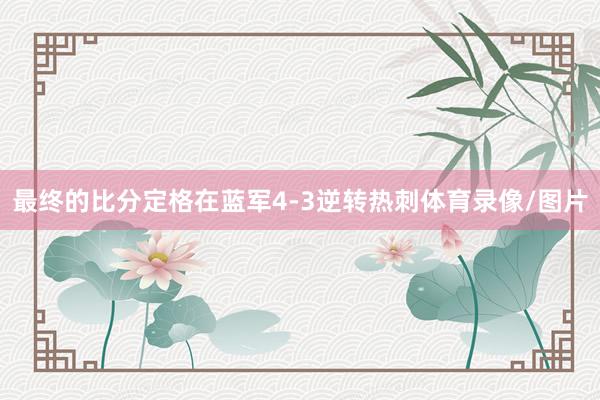 最终的比分定格在蓝军4-3逆转热刺体育录像/图片