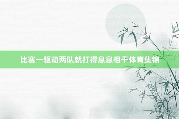 比赛一驱动两队就打得息息相干体育集锦
