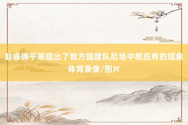 赵睿确乎展现出了我方国度队后场中枢应有的现象体育录像/图片