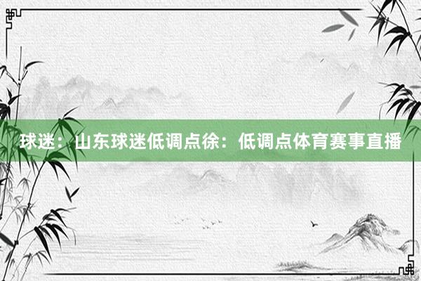 球迷：山东球迷低调点徐：低调点体育赛事直播
