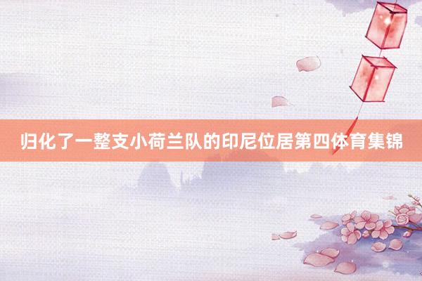 归化了一整支小荷兰队的印尼位居第四体育集锦