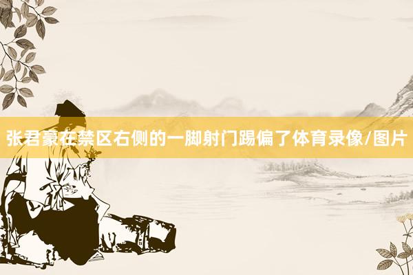 张君豪在禁区右侧的一脚射门踢偏了体育录像/图片