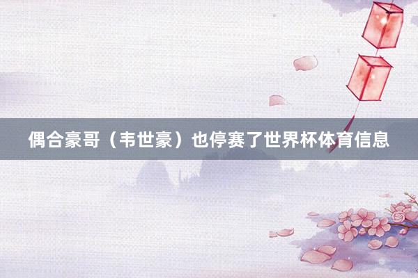 偶合豪哥(韦世豪)也停赛了世界杯体育信息