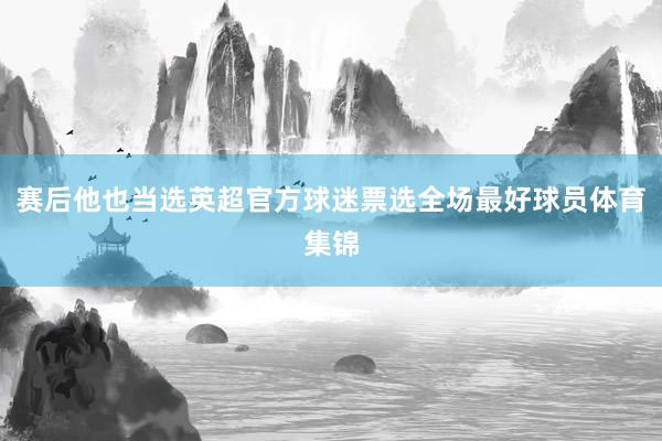 赛后他也当选英超官方球迷票选全场最好球员体育集锦
