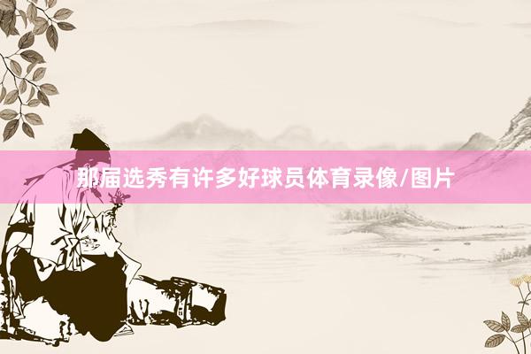那届选秀有许多好球员体育录像/图片
