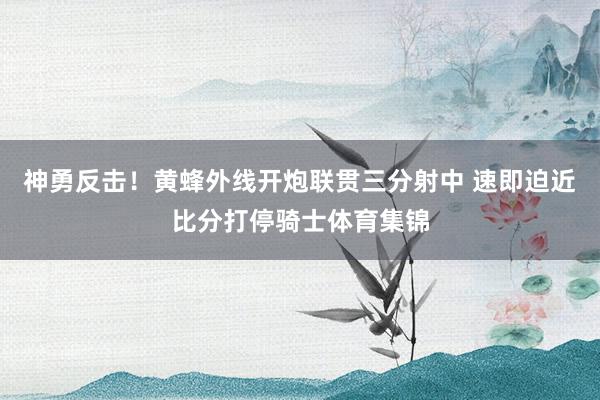 神勇反击！黄蜂外线开炮联贯三分射中 速即迫近比分打停骑士体育集锦