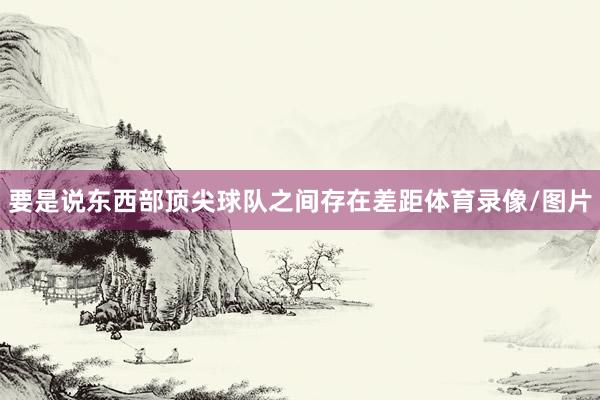 要是说东西部顶尖球队之间存在差距体育录像/图片