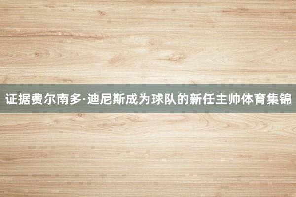 证据费尔南多·迪尼斯成为球队的新任主帅体育集锦