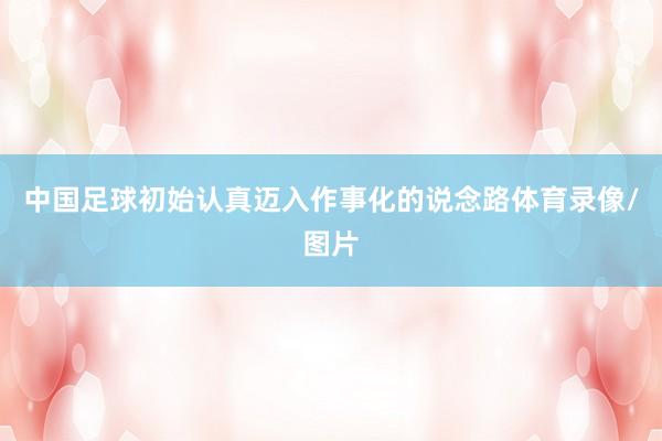 中国足球初始认真迈入作事化的说念路体育录像/图片