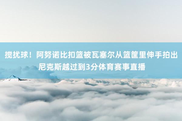 搅扰球！阿努诺比扣篮被瓦塞尔从篮筐里伸手拍出 尼克斯越过到3分体育赛事直播
