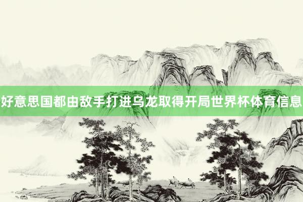好意思国都由敌手打进乌龙取得开局世界杯体育信息